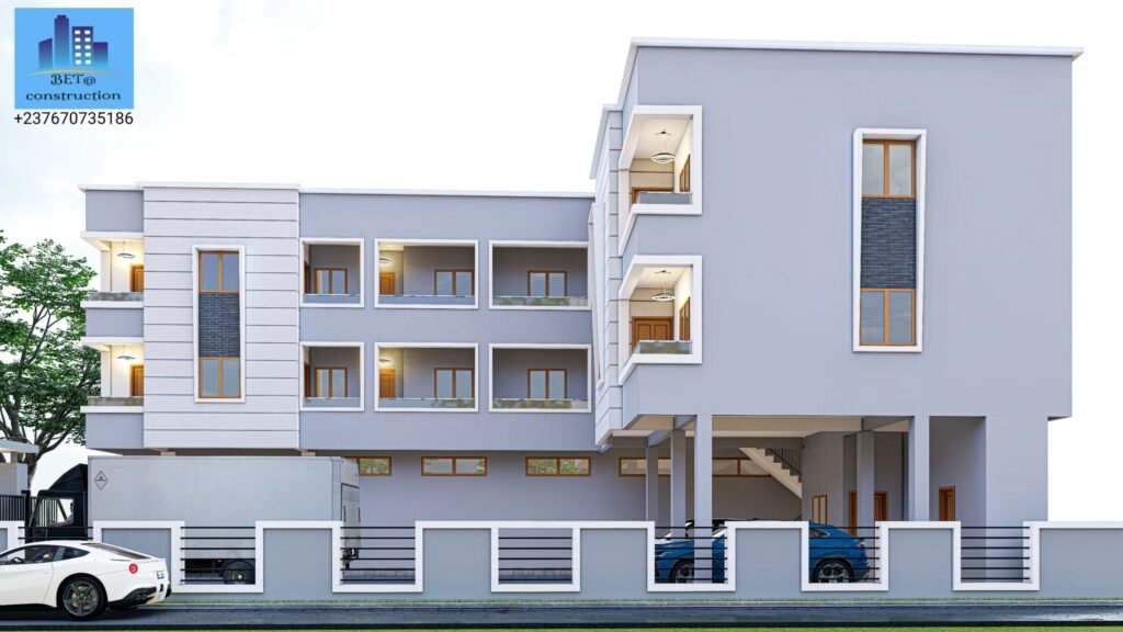 Building Design L Type Design of an L shape residential building.